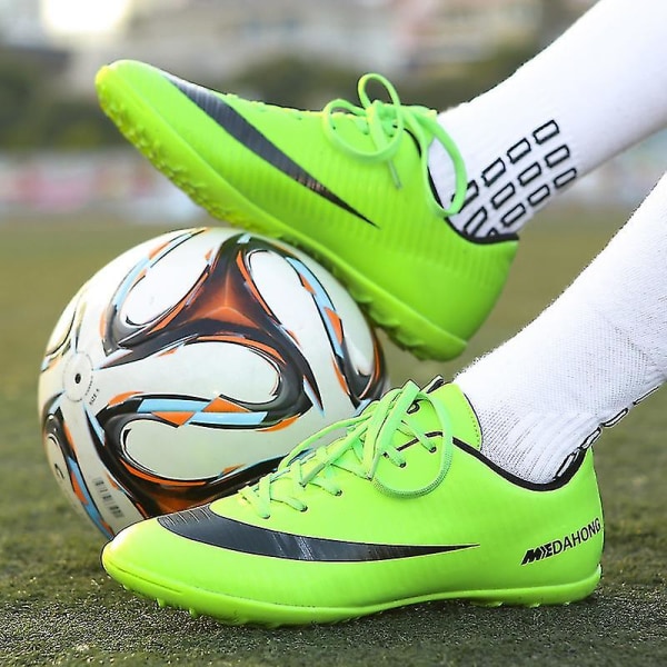 Herre Fodboldsko Voksen Høj Ankel Fodboldstøvler Græstræning Sportsfodtøj Sneakers Green 44