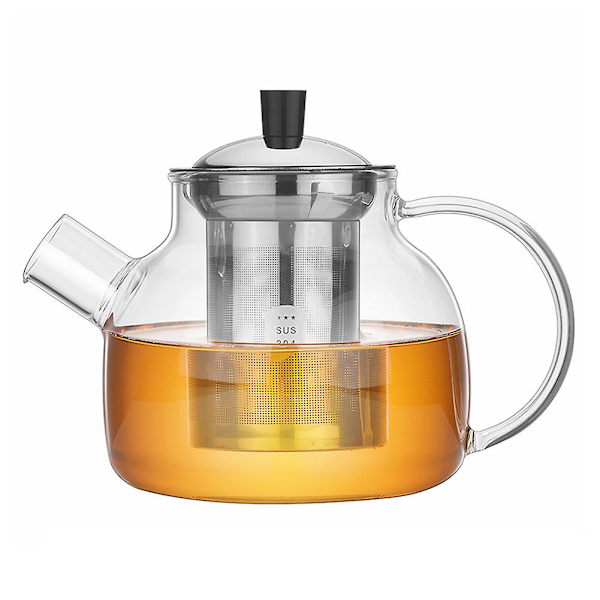 Transparent tekanna set sommar te dricka kittel rund värmebeständig tekanna 800ml
