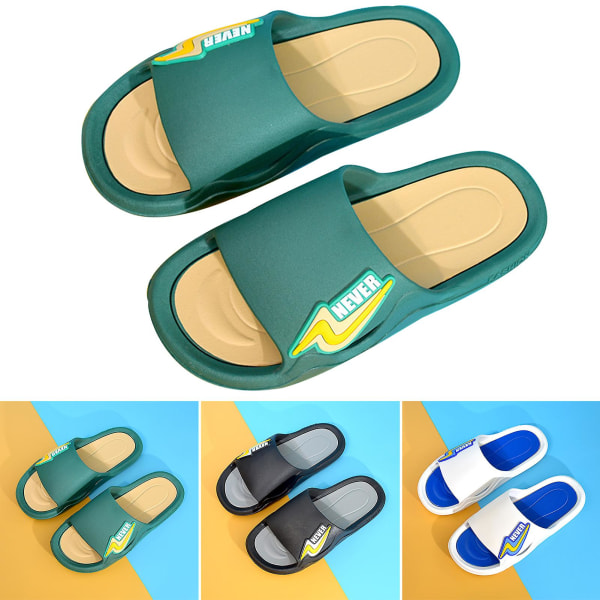 Herr Sommar Cloud Tofflor Halkfria Snabbtorkande Öppen Tå Mjuka Sandaler För Inomhus Och Utomhus Black 40-41