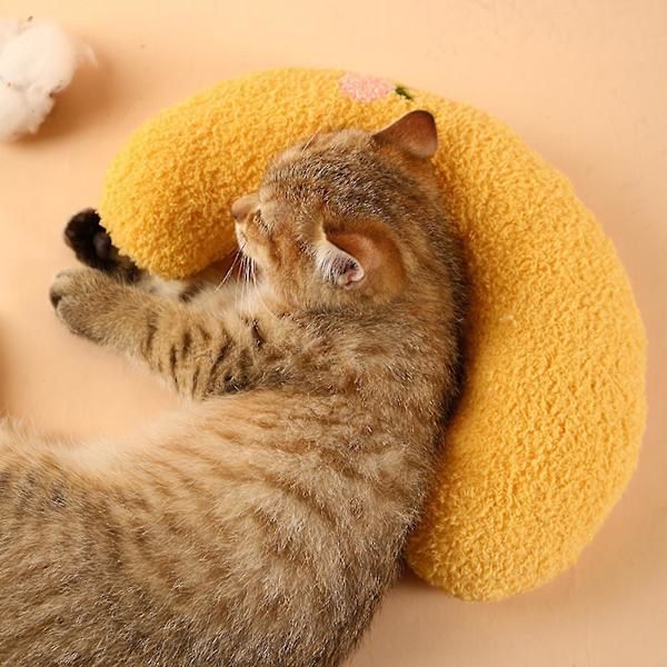 Liten Pute For Katter Ultra Myk Fluffy Beroligende Kjæledyrleke Halv Smultring Cuddler 3 farger white