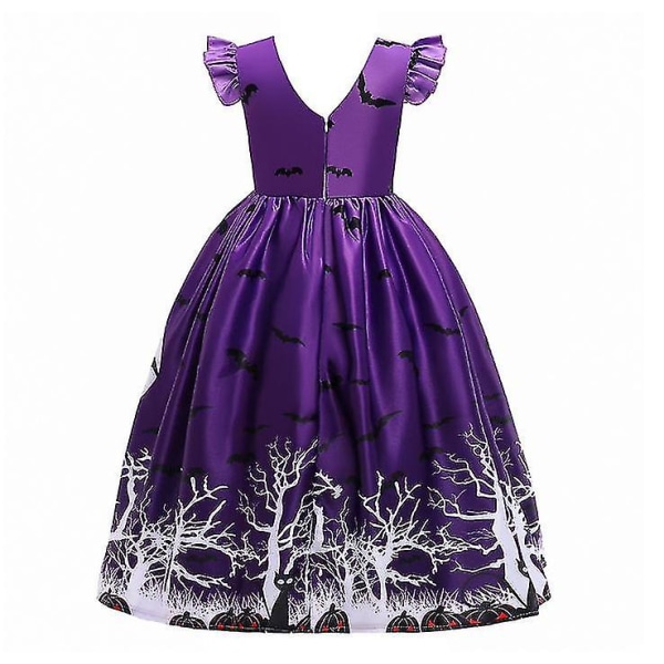 Flickor Halloween Klänning Kostym Kjolar Klänningar purple 160