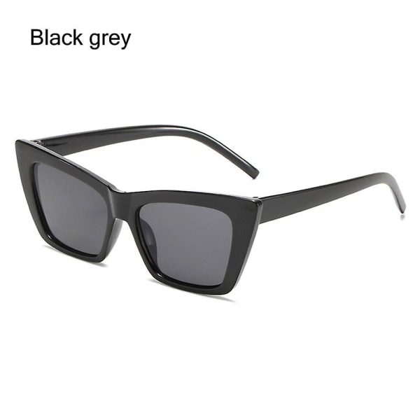 Trendy UV400 Beskyttelse Firkantede Mode Tilbehør Shades Cat Eye Solbriller til Kvinder Mænds Solbriller Black grey