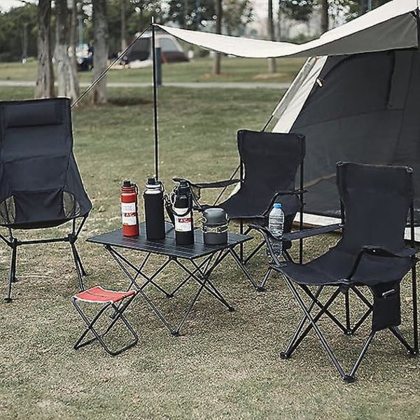 Udendørs Klapstole Camping Bærbare Borde Og Stole Campingudstyr Lænestole Bærbare Fiskestole Klapstole Strandstole red