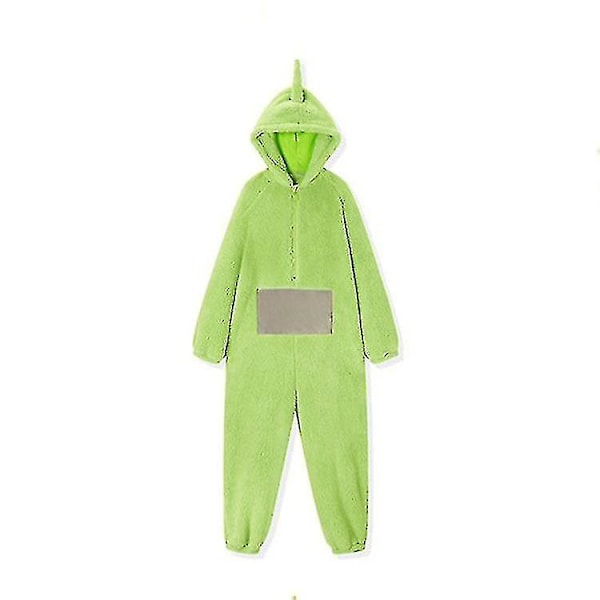Teletubbies En Del Pyjamas Dam Hemma Kläder Herr Och Dam Tjock Korall Fleece grön M