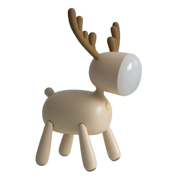 USB Ladattava Söpö Hirvi LED Yövalot Himmennettävä Yöpöytävalaisin Beige