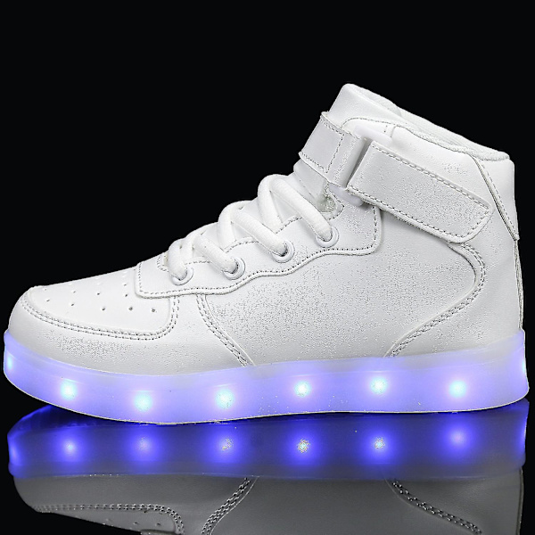 Barn Sneakers Pojkar Led Light Up Sneakers Pojkar Flickor Sport Löparskor 34