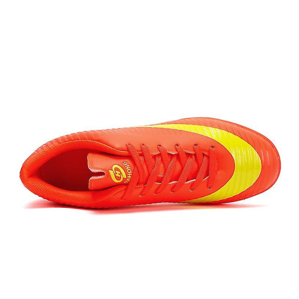 Herre Fodboldsko Voksen Høj Ankel Fodboldstøvler Græstræning Sportsfodtøj Sneakers Orange 42