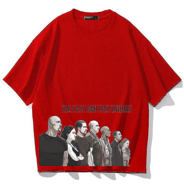 Snabb och Furious 10 Förälder-barn Bomull Kortärmad T-shirt Sommar red 100cm