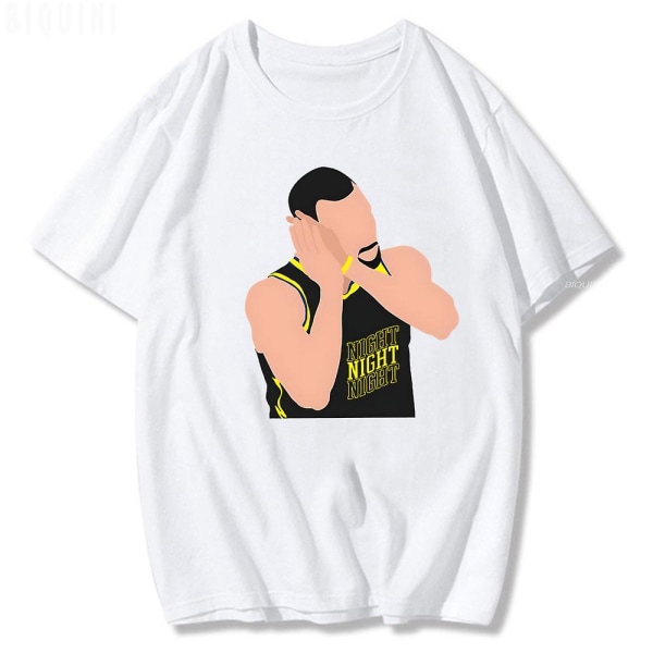 Night Night Basketball T-shirt Herr Stephen Curry Oversized Toppar Kortärmade T-shirts White XS