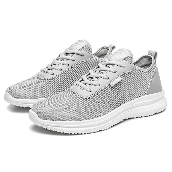 Herr Mesh Tyg Sneakers Lättvikt Bekväma Löparskor För Vandring Grey 41