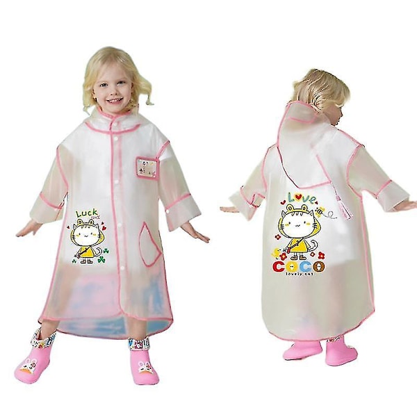 Heldragt Tegneserie Dinosaur Børneregntøj med Vandtæt Poncho Lucky Cat M