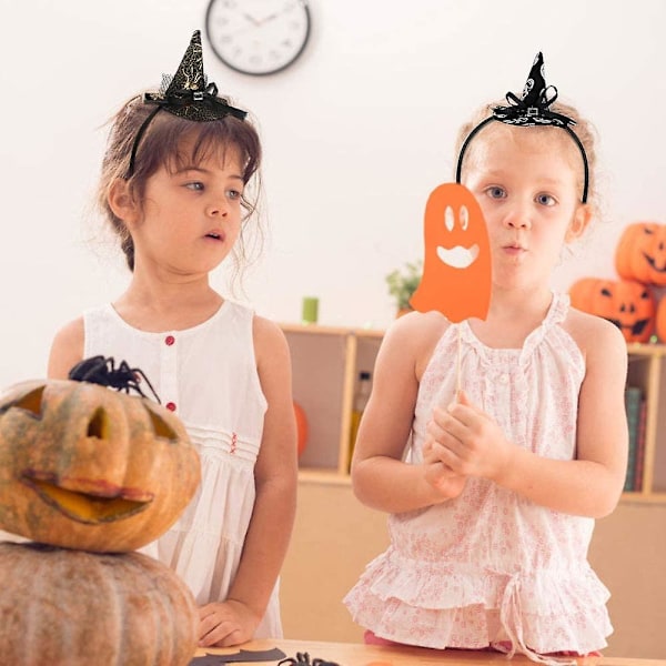 Sæt med 6 Halloween Hårbøjler, Halloween Heksehårbøjler til Halloweenfester og Maskerade