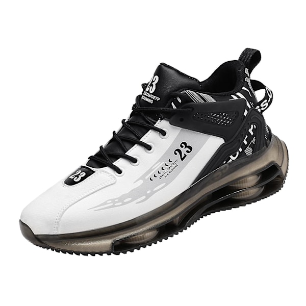 Herre Sneakers Løpesko Sportssko For Trening Tennis Utendørs white black 44 Yard