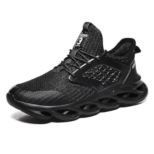 Nya Trend Herr Sneakers Löparskor Tennisskor Lätta Ventilerande Sport Atletiska 3c553 Black 40