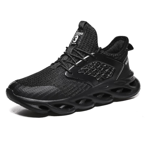 Nya Trend Herr Sneakers Löparskor Tennisskor Lätta Ventilerande Sport Atletiska 3c553 Black 42