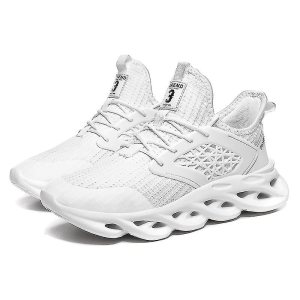 Nya Trend Herr Sneakers Löparskor Tennisskor Lätta Ventilerande Sport Atletiska 3c553 White 40
