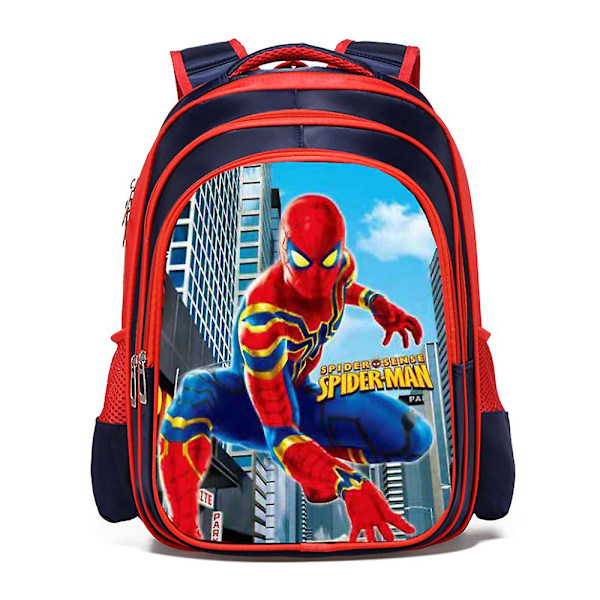 Avengers Superhjälte Barn Ryggsäck, Spiderman 3D-tryck Stor Kapacitet Skolväska, Iron Man Ryggsäck Spiderman