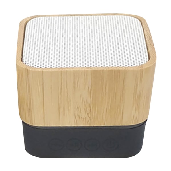 Neliönmuotoinen puinen Bluetooth-yhteensopiva kaiutin kannettava 3D-stereo musiikkikaiutin juhliin rannalle ja retkeilyyn Black
