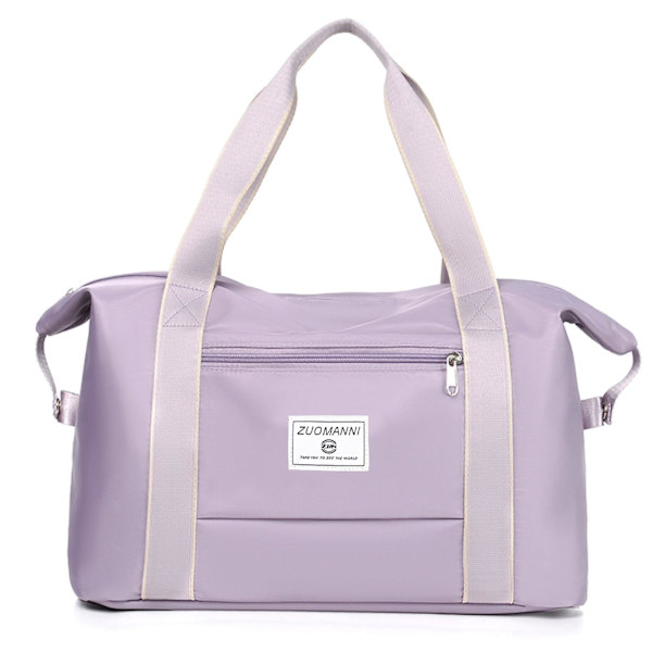 Medium Fitness Duffelväska med Flera Fickor Crossbody Clutch Väska med Våtficka för Kvinnor Resor Gym Yoga Purple