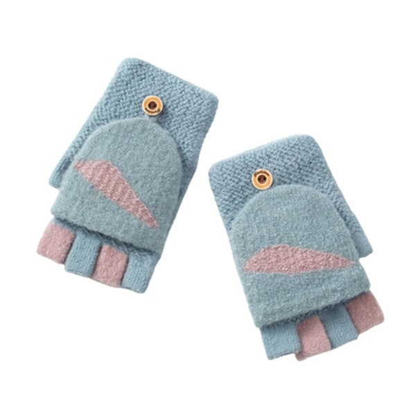 Fusk Cashmere Vuxenhandskar Andningsbar Akryl Stöd Skrivdesign För Kallt Väder Utomhus Skidåkning Och Cykling Blue