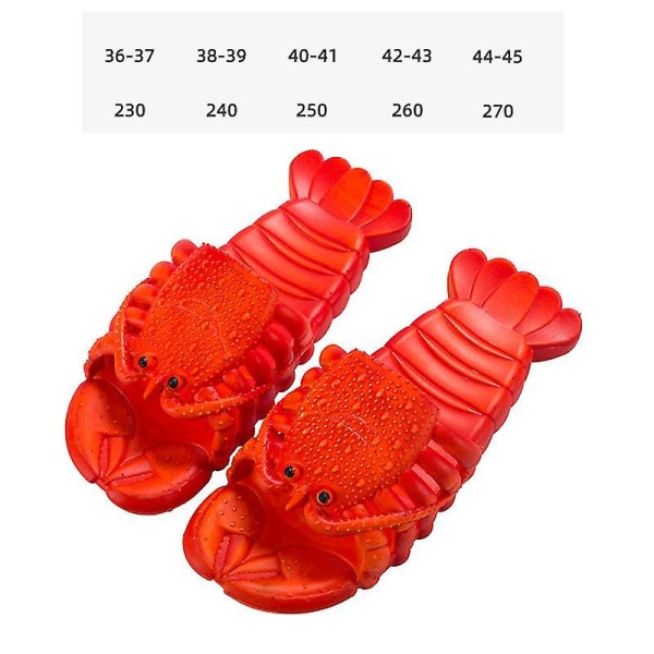 Hummertofflor Strandrutschbanor Sommar Roliga sandaler Hustofflor för unisex 42-43