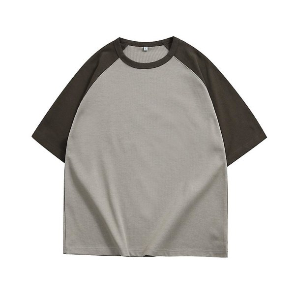 Vintage Crew Neck Raglan Ermer T-skjorter God Samlokalisering Casual Tee For Kvinner Menn khaki XXL