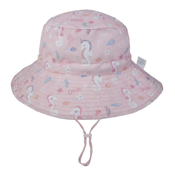 Vauvan aurinkohattu kesärannalle Upf 50+ aurinkosuoja vauvan poikien hatut taaperoille PINK HIPPOCAMPUS S