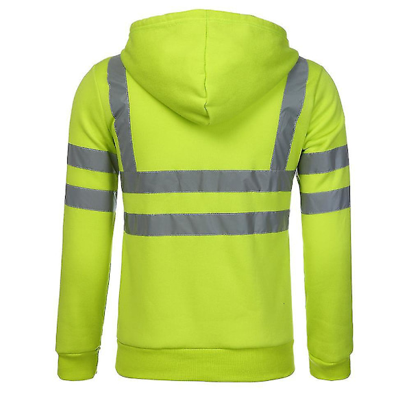 Reflexrandiga arbetskläder för män inom renhållning Green 3XL