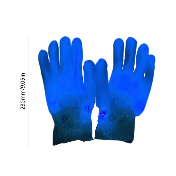 LED Blinkande Handskar Lysande 7 Lägen Ljus Fingerbelysning Dans Rave Party Barn blue