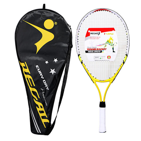Lasten Juniori Urheilu Tennismaila Alumiiniseos PU-kahva Tennismaila Yellow