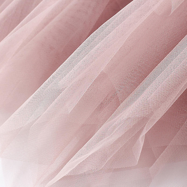 Oregelbundna Långa Tyllkjolar för Kvinnor Elastisk Hög Midja Mesh Tyll Tutu Maxikjol Pink M