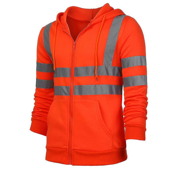 Miesten takit heijastavilla raidoilla, siivoustyövaatteet Orange 3XL