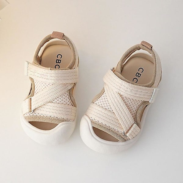Sommer Baby Sandaler Mode Kryds Webbing Bløde Børnesko Cool Drenge Piger Strandsandaler Hovedindpakket Småbørnssko red 2 16