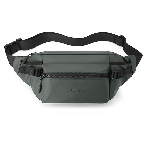 Fanny Pack til mænd og kvinder - Crossbody taljetaske med justerbar rem og flere lommer ArmyGreen