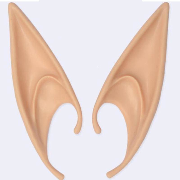 Tonttu Keiju Pixie Korvat Cosplay Asusteet Rekvisiitta Karnevaalit Long Light Beige