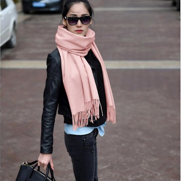 Dame Tørklæde Tæppe Tørklæde Dame Cashmere Følelse Cashmere Sjal Pink