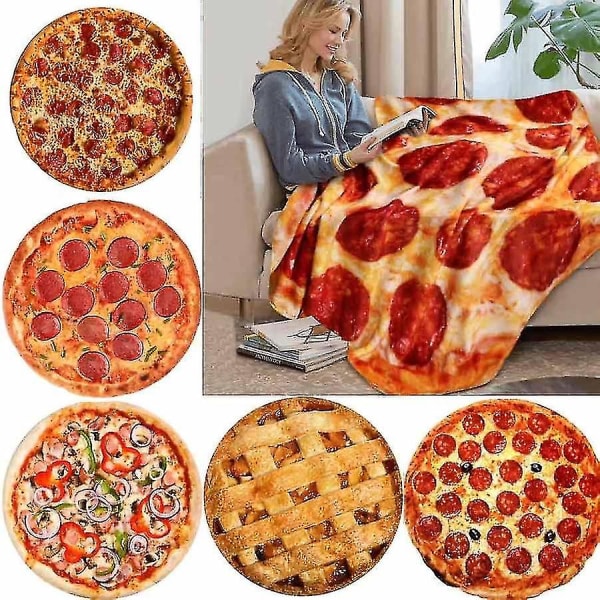 Mjuk och varm flanell tortilla pizzatäcke 200gsm rund form Lavash ull soffa pläd plysch överkast vinter filt picture color Diameter 125cm