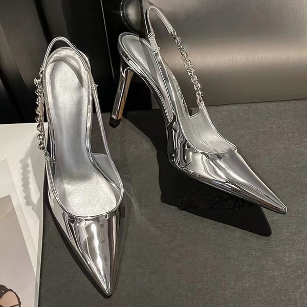 Høye stiletthæler for kvinner, klassiske spisse pumps sko bryllup brud fest kjolesko Black 38