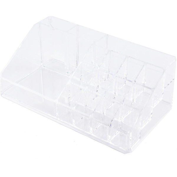 Sminkholder / Stativ til Sminke - 16 rum - Sminkeopbevaring transparent