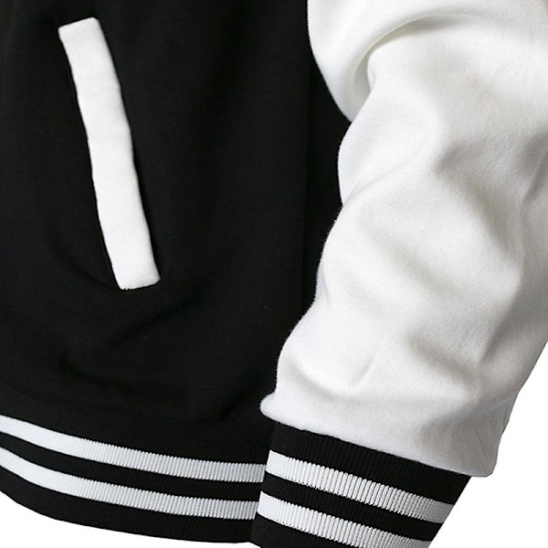 Fleece Baseballjacka Långärmad Jacka Enfärgad Herr Höst/Vinter 4XL