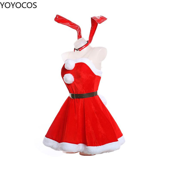 Amine Sakurajima Mai Cosplay -asut Joulupupu Cosplay Halloween Seksikäs Söpö Kani Tyttö Seishun Buta Yarou Wa Puku Black S