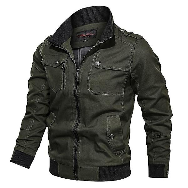 Herr Militär Cargo Combat Jacka Bomberjacka Armé Ytterkläder Green 4XL
