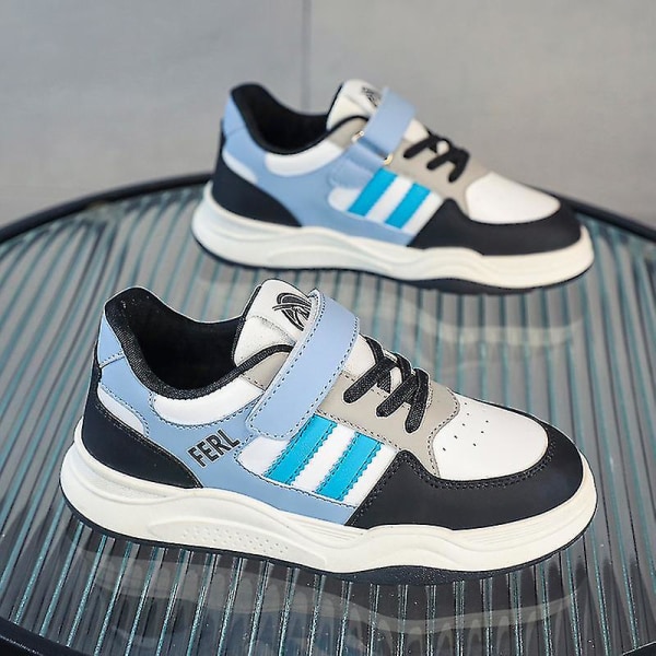 Pojkars Sneakers Andningsbara Flickor Skateboardskor Löparskor 3dq500 Black 38