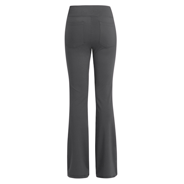 Kvinder Wide Leg Bukser Casual Stretch Yoga Bukser Lounge Bukser grå grey 4XL
