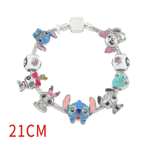 Cartoon Stitch Armband Charm Pärlor Armband Barn Flickor Smycken Gåvor 21cm