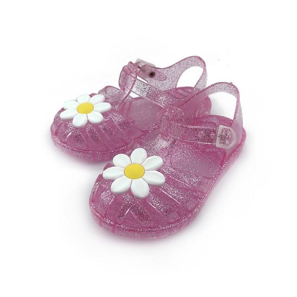 Uudet kesän lasten hyytelösandaalit prinsessatyyliin, suloiset kukat, lasten sandaalit, tyttöjen taaperoikäisten vauvojen hengittävät ontot kengät L Size 31