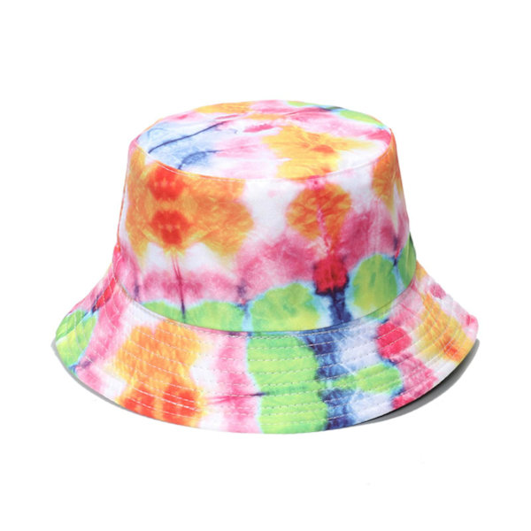 3D Hopfällbar Bucket Hat med Bred Brätte, Solhatt med Färgtryck, Lättvikt A B 56 58cm