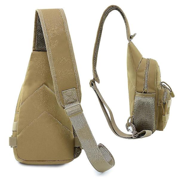 Militär Taktisk Axelväska Herr Vandringsryggsäck Nylon Utomhus Jakt Camping Fiske Molle Armé Trekking Bröst Sling Bag CP