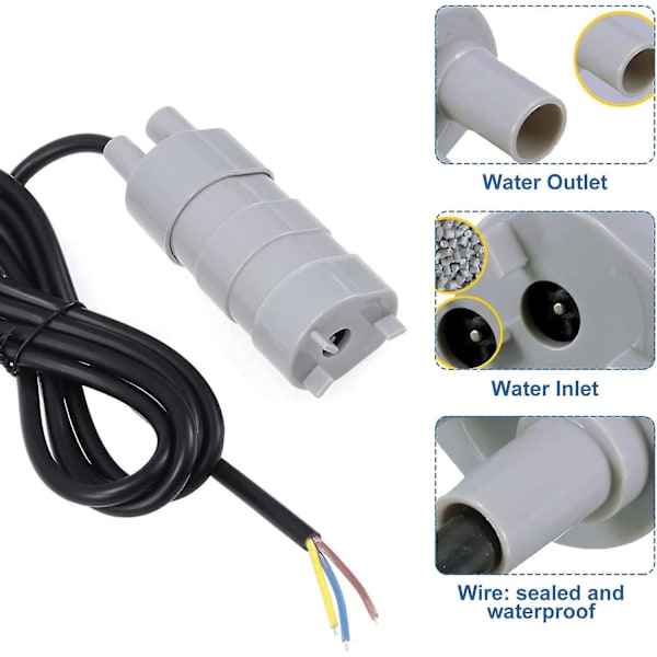 Upotettava vesipumppu, 12 V 840 l/h upotettava vesipumppu, tarkoitettu