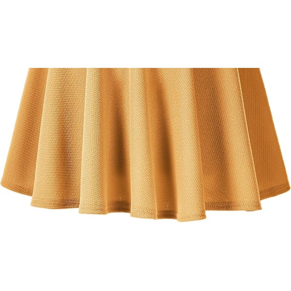 Dam Basic Mångsidig Stretchig Utsvängd Casual Mini Skaterkjol Turmeric M
